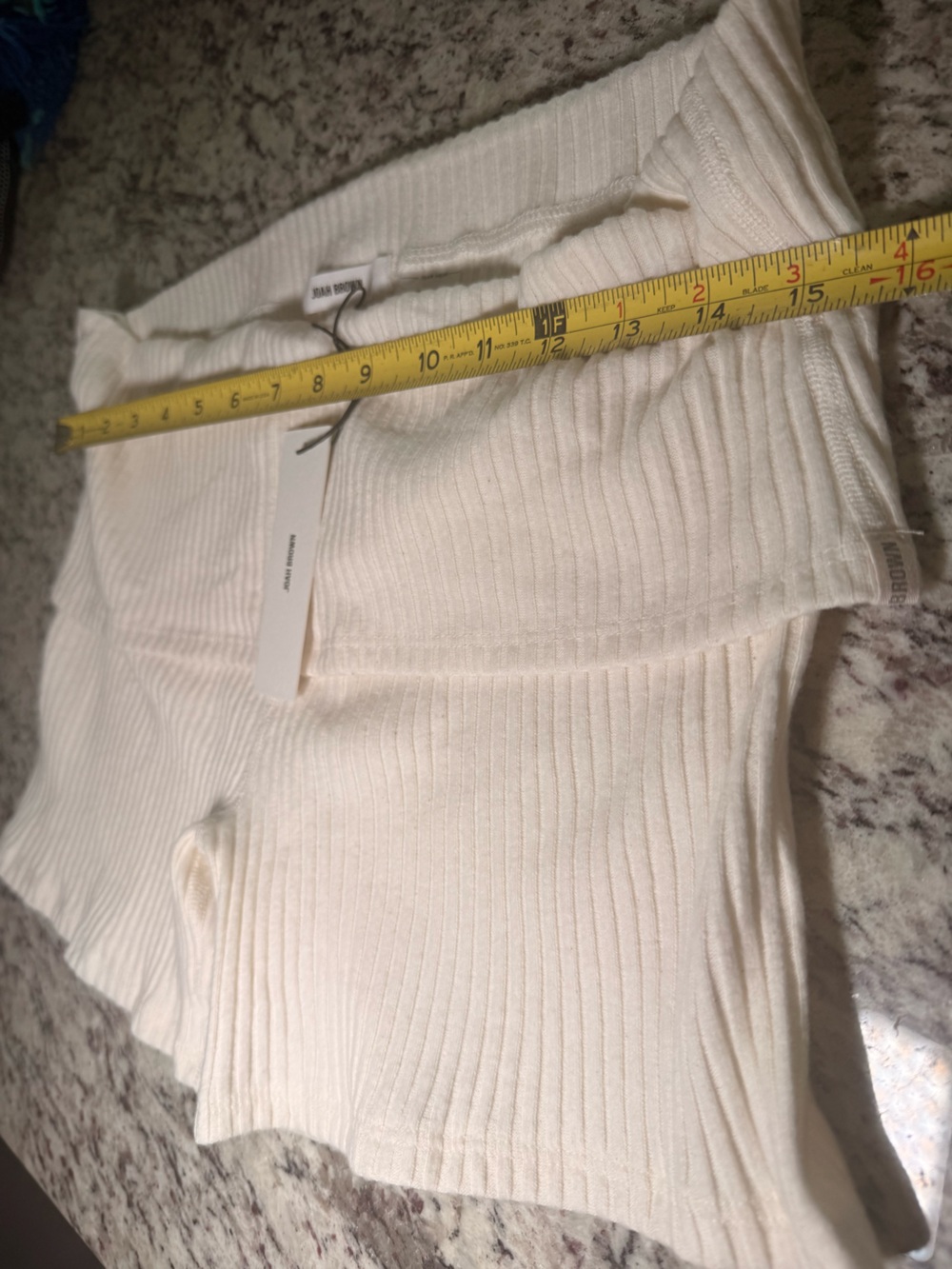 ♡ Joah Brown NWT Foldover Shorts in Natural Luxe Knit - Picture 8 of 10